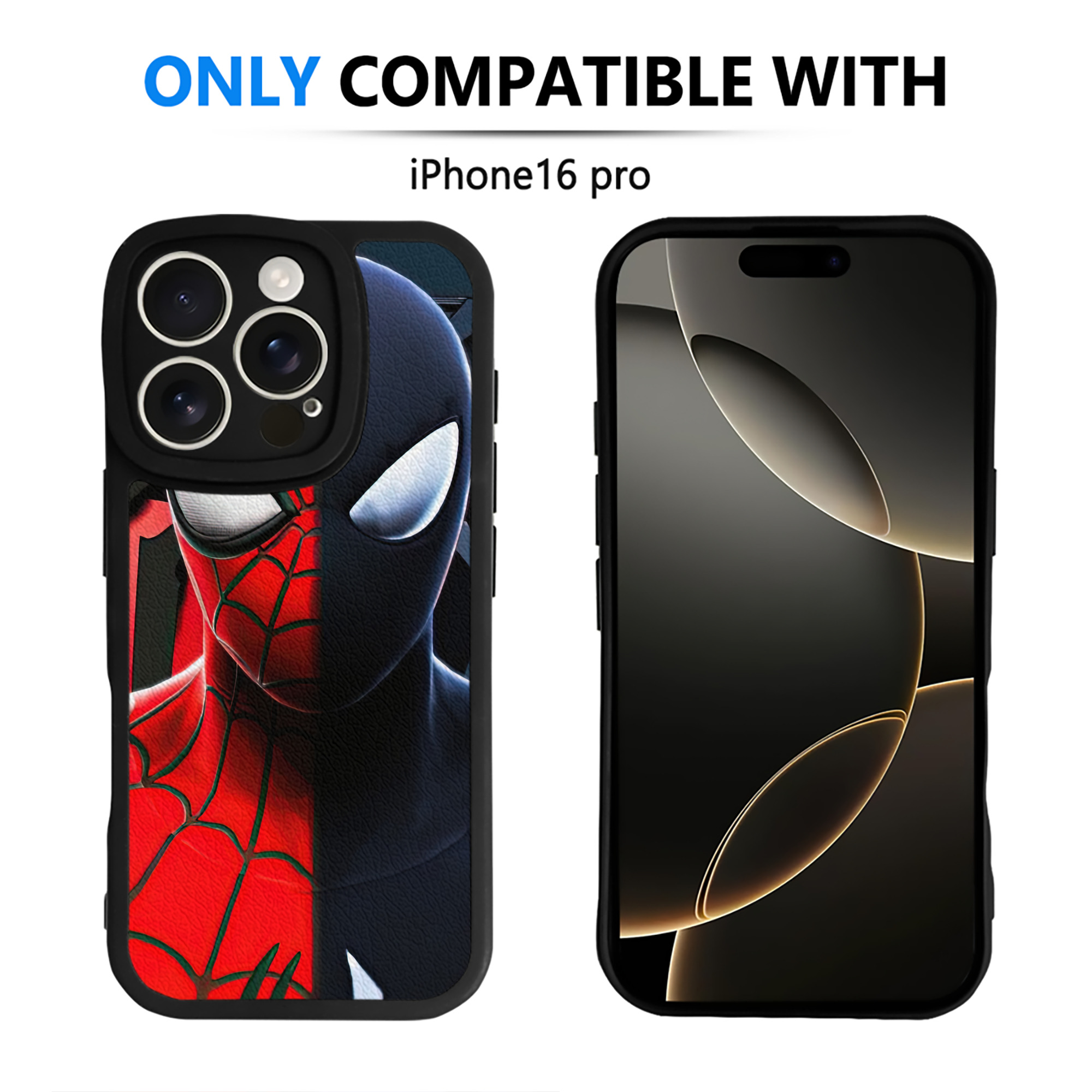 Spider Man スパイダーマン 【iPhone 16シリーズ対応】シリコンスマホケース（レザー調） 材質：シリコン